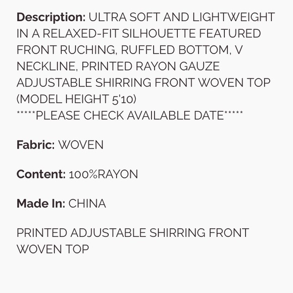 275 🇺🇸EASEL ADJUSTABLE SHIRRING TOP - Picture 5 of 5